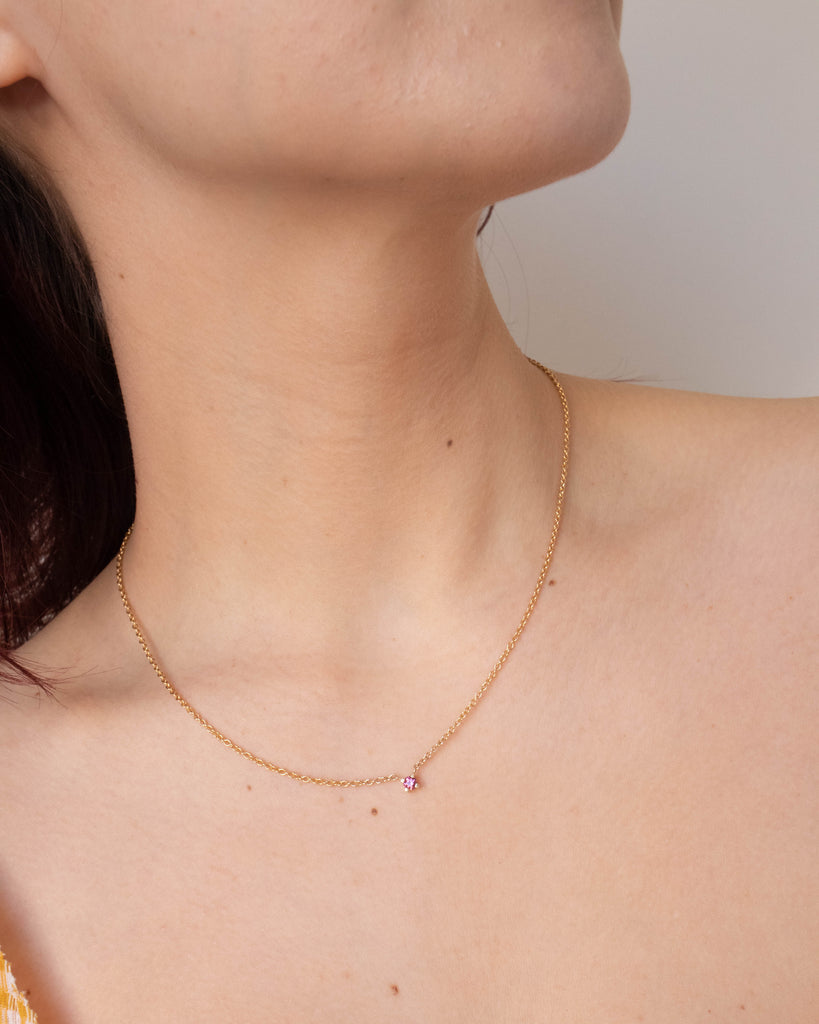 Audrey Necklace — Pink Spinel